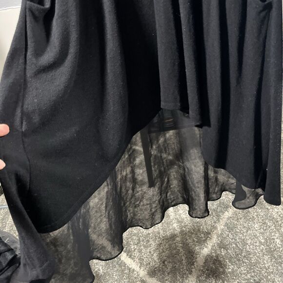 Soft Surroundings Women's black turtleneck sweater dress large buttonback Pocket - Picture 6 of 9